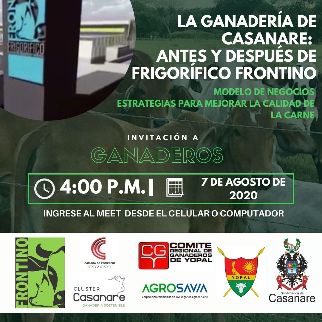 Invitación Socialización Ganadería de la Orinoquia Antes y Después del FRIGORIFICO #FRONTYNO