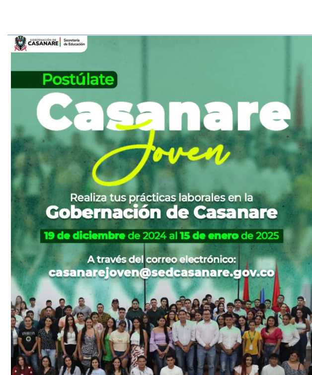 Casanare joven 2025 reglamento interno para desarrollar al Programa 