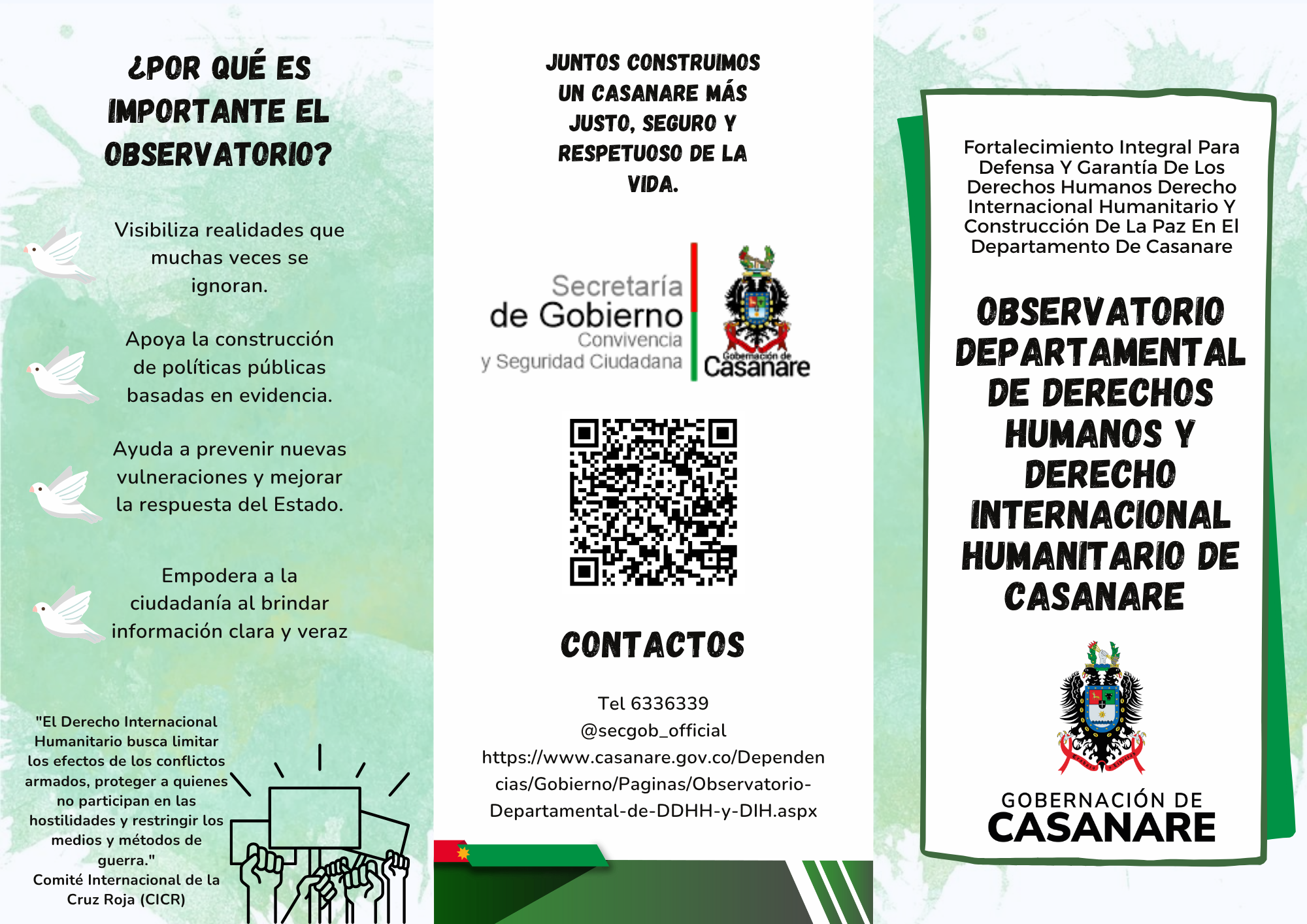 OBSERVATORIO DEPARTAMENTAL DE DERECHOS HUMANOS Y DERECHO INTERNACIONAL HUMANITARIO DE CASANARE
