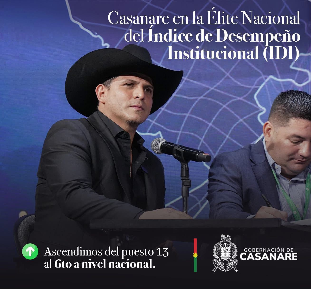 Histórico para Casanare: 6° mejor departamento con desempeño institucional